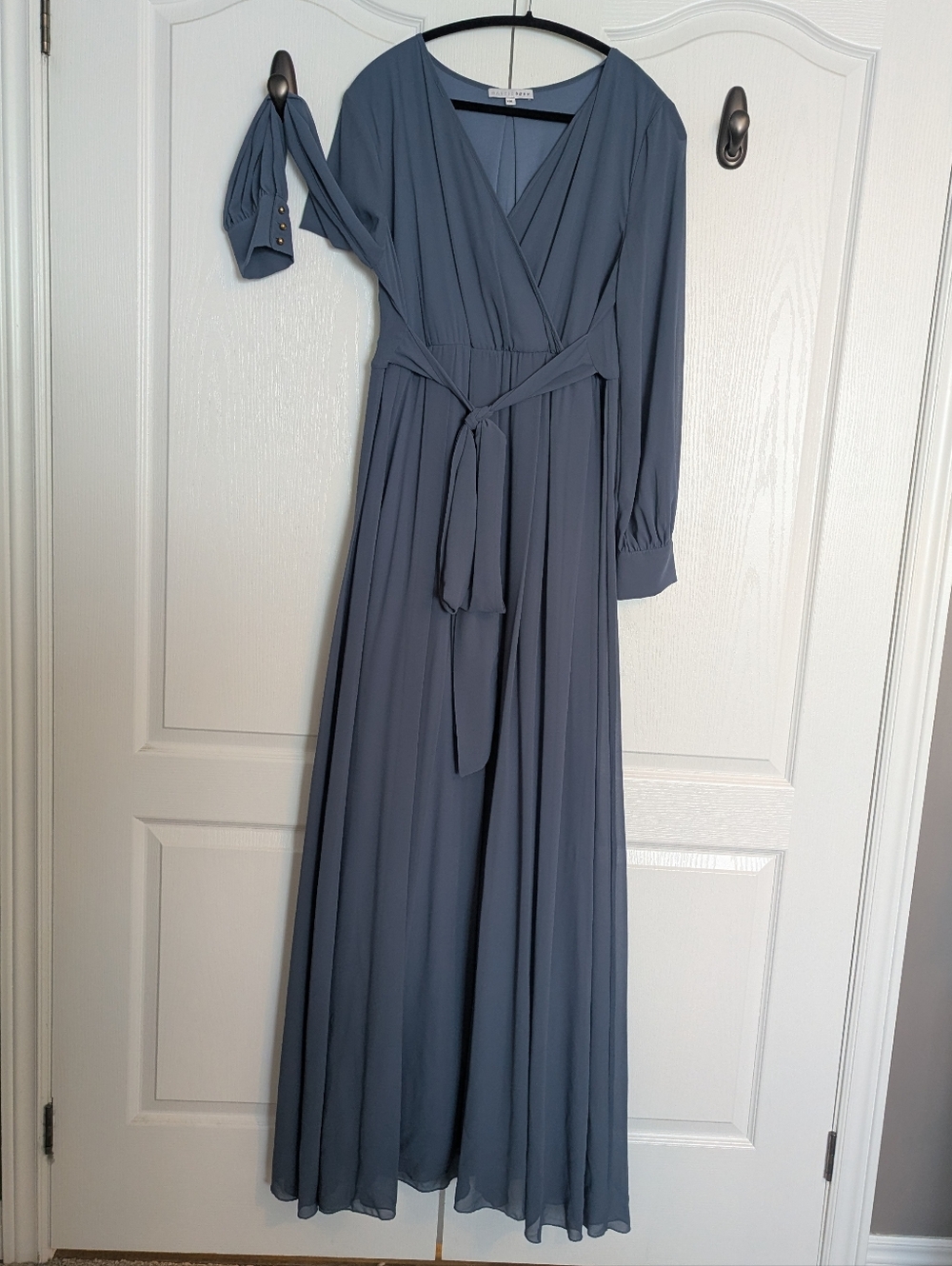 Baltic Born Slate Blue Maxi Wrap Dress